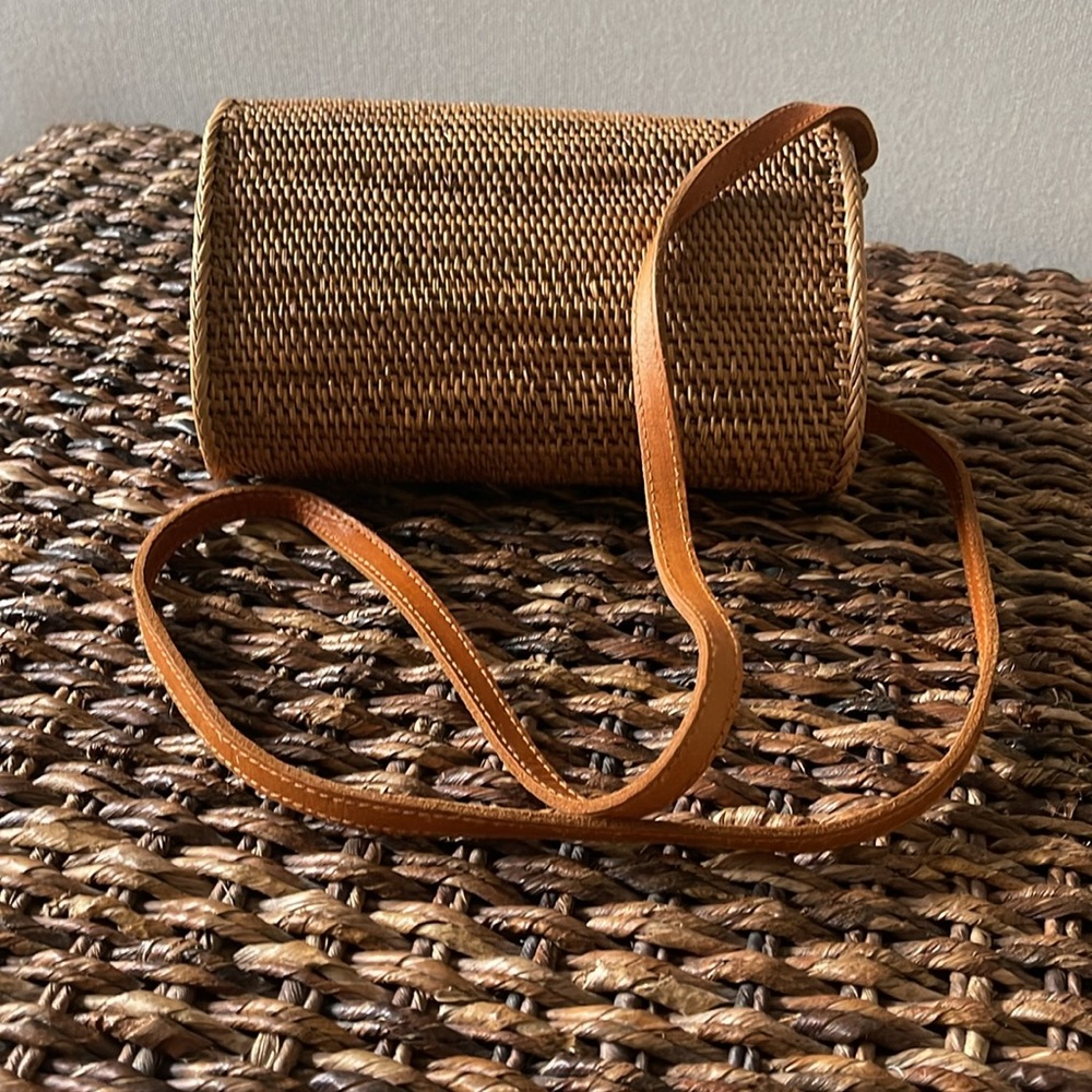 Woven Bamboo Purse (Crossbody / Shoulder / Clutch) - Picture 3 of 5